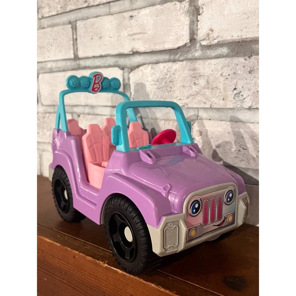 2023 Mattel Barbie Little People Beach Cruiser Jeep Purple Pink With Sounds‎